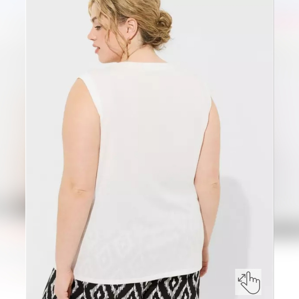 Torrid White Van Halen "1984" Retro Rock Graphic Sleeveless Tee NWT Size 2X - Picture 3 of 8